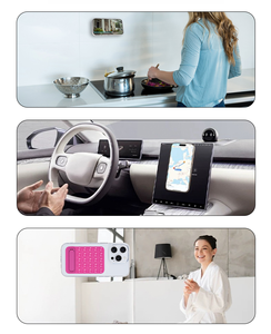 Support de téléphone portable pliable en silicone à ventouse pour douche, bureau, support de maquillage pour smartphone - Product Image 3