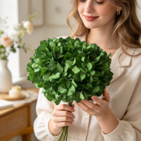 Susunan Bunga Hydrangea Daun Besar Buatan Tangan Langsung dari Pabrik, Segar, Tahan Lama, Diameter 20-25cm