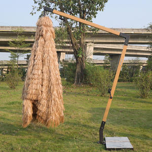 Parasol suspendu grande taille en chaume pour extérieur, personnalisé, pour plage et terrasse, avec base, résistant au vent, protection solaire - Product Image 5