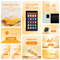 Tablette PC MTK6789 Double 4G LTE, tablettes téléphoniques 10,1 pouces 1920*1280 IPS, 6 Go de RAM, 128 Go de ROM, Android 16 G99