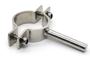 Penyangga Pipa Adjustable Stainless Steel SS304 3/4'-21/2' Tipe Bulat Penjepit Pipa Penyangga Pipa Dengan Batang ODM/OEM - Product Image 5