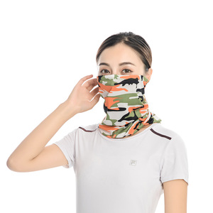 Masque de protection solaire pour le cyclisme UPF50+ à séchage rapide, écharpe de cou, sports de plein air, unisexe, foulard magique en soie glacée - Product Image 2
