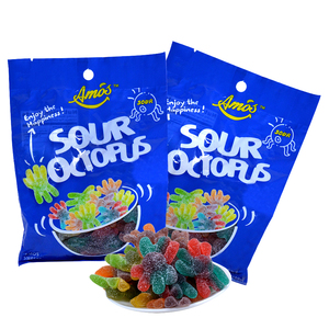 Amos 2D Toy Gummy Kids Favorite Sugar Coated 198G Arena <span class=keywords><strong>agria</strong></span> Forma de pulpo Dulces y dulces - Product Image 1