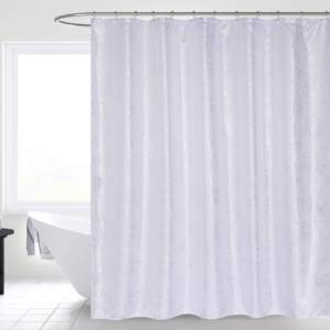 Moderne classique luxe feuille d'<span class=keywords><strong>or</strong></span> imprimé lin aspect <span class=keywords><strong>blanc</strong></span> tissu polyester <span class=keywords><strong>rideau</strong></span> <span class=keywords><strong>de</strong></span> <span class=keywords><strong>douche</strong></span> 12 crochets en métal pour la décoration <span class=keywords><strong>de</strong></span> salle <span class=keywords><strong>de</strong></span> bain - Product Image 2