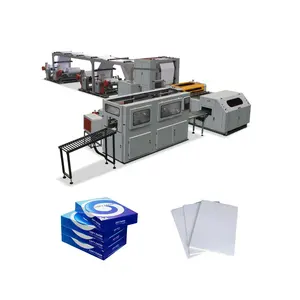 Máquina de corte de hojas de papel con sistema de envoltura de Ream, línea de producción de papel de copia A4 automática ully