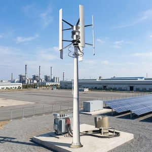 Éolienne à faible vitesse de vent, 5 pales en aluminium, hauteur 11,5 m, diamètre du rotor 10,5 m, grand générateur 400 V 200 kW, modèle H-200 kW vertical H-200 kW 200 - Product Image 3