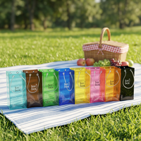Sacs fourre-tout en PVC réutilisables avec logo personnalisé, sacs à vin transparents imperméables en plastique transparent, sacs à glace
