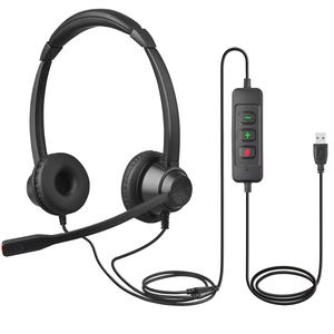 Casque USB TalkVioce avec microphone intégré, suppression du bruit ENC, pour les professionnels/<span class=keywords><strong>Skype</strong></span>/UC/centre d'appels/bureau - Product Image 1