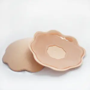 Invisible Self-Adhesive Breathable Sticky Nipple Covers Reusable Flower Shape Washable Bra Pads Nipple Pasties