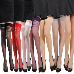 Bas de cuisse sexy en résille transparente pour femme, <span class=keywords><strong>grande</strong></span> <span class=keywords><strong>taille</strong></span>, avec dentelle, en nylon, bas résille exotiques - Product Image 6