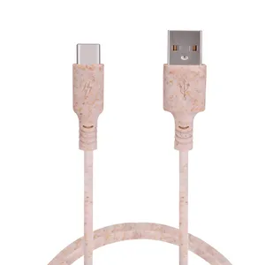 Custom High Quality Charging Oem Phone Wire Usb A To Mirco Type Tipe C Biodegradable Cabo Cable Tipo C