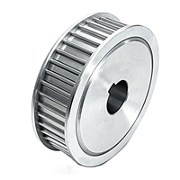 Poulie de distribution usinée CNC de haute précision sur mesure OEM AT5 HTD 28T, alésage 8-12 mm, largeur de courroie 15 mm