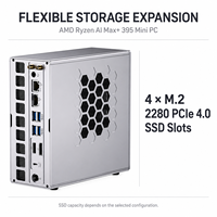 Mini PC AI AMD Ryzen AI Max+ 395 Ordinateur de bureau 128 Go LPDDR5X 8533 MT/s Radeon 8060S pour la modification d'images et la conception numérique