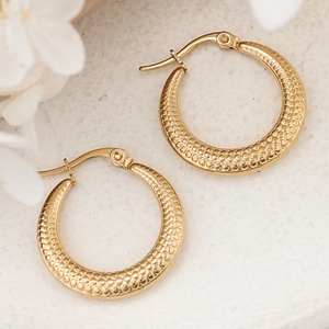 New Fashion 18k Gold Plated Geometric Earring No Fade Irregular Ear Clip Hoop Earrings <strong>Stainless</strong> <strong>Steel</strong> Wholesale Hip Hop <strong>Jewelry</strong> - Product Image 6