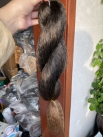 Extensions de Cheveux au Crochet Vixen Lisses Crépues, Couleur Noir Naturel, Fibres Synthétiques – Collection Nouvelle Année 2025