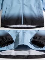 Veste imperméable légère à capuche avec fermeture éclair, effet dégradé, 20000 mm, idéale pour la pluie