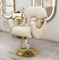 Fauteuil mobilier de salon de coiffure haut de gamme chaise de salon de coiffure violette