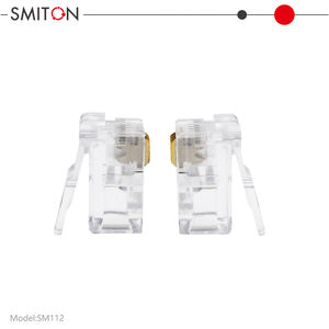 Connecteur modulaire téléphonique UTP Type RJ11 <span class=keywords><strong>CAT</strong></span>.3 6P4C en cuivre plaqué or pour connexions de câbles - Product Image 3