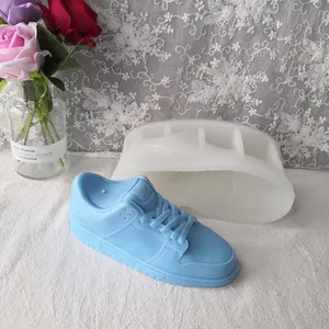 3d Huisdecoratie Hars Epoxy Diy Schoenen Kaars Mal Custom 13Cm Basketbal Sneaker Siliconen Mal