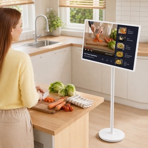 <b>32</b>" Portable Smart <b>TV</b> With Touch Screen and Adjustable Rolling Stand for Home Office Meeting Business Entertainment Portable Sma - Product Image 1