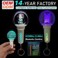 Porte-clés LED lumineux à impression couleur, autonomie de 6h, personnalisable via application Bluetooth, 20 zones, portée de 500m, idéal pour les concerts, directement de l'usine