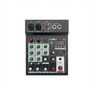 Mezclador USB Portátil <span class=keywords><strong>Mini</strong></span> Profesional de Metal, Tarjeta de Sonido Bluetooth Plug and Play de Bajo Ruido para Podcast, Transmisión en Vivo, Grabación, Karaoke - Product Image 1