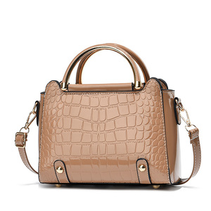 Petit sac à main carré à motif crocodile, sac bandoulière en cuir verni noir, sac à bandoulière pour femme, tenues de tous les jours, automne 2024 - Product Image 4