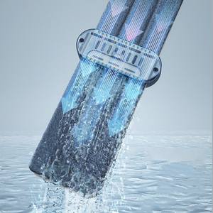 Serpillère pulvérisatrice rectangulaire en acier inoxydable écologique avec tête en microfibre et manche torsadé de 140 cm, haute capacité de charge - Offre Spéciale - Product Image 3