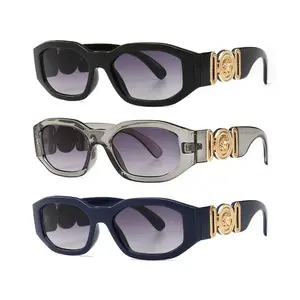 Lws12068 óculos de sol de armação pequena, óculos de sol masculino e feminino de armação irregular, barato, estilo gótico steampunk