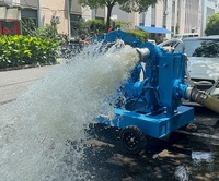 Pompe de déshydratation de puits auto-amorçante à moteur diesel mobile haute efficacité 400 m³/h à vide profond pour chantier de construction