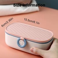 Kit de couture portable pour adultes, style simple, boîte en plastique, aiguilles, fils, accessoires, fournitures pour le tricot, rose