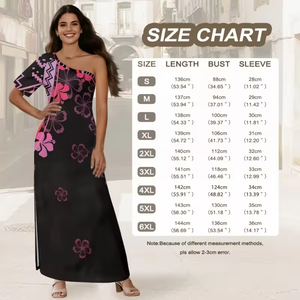 Vestido Isleño Sexy con Abertura Lateral y Hombros Descubiertos, Estampado Tribal Frelia <span class=keywords><strong>de</strong></span> Diseño Nuevo <span class=keywords><strong>de</strong></span> Polinesia Francesa, Alta Calidad al por Mayor - Product Image 3