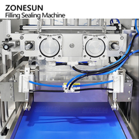 Machine de remplissage et de scellage automatique à granulés ZONESUN ZS-FS500K6 à 6 voies, machine de remplissage verticale à grande vitesse pour sachets de sucre, de poivre et de sel