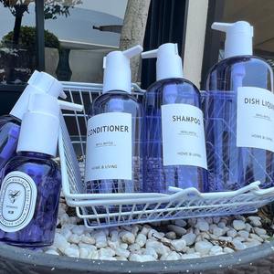 Garrafa De Plástico 250ML 500ML Roxo Azul Rosa Cabelo Condicionador Hotel Shampoo Garrafas Loção Corporal Bomba Garrafa - Product Image 3