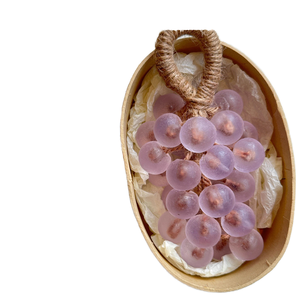 Savon transparent en forme de raisin, mignon et éclaircissant, sur une corde, pour le lavage des mains et le bain. - Product Image 1