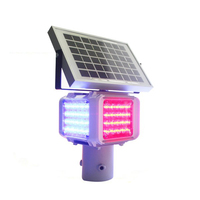 Aluminium-Profil Solar-Stroboskoplicht 9V Rot-Blau Doppel-LED Verkehrssignal-Warnleuchte für Straßenbau