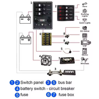 Jonction de puissance de bornier de barre omnibus M8 robuste pour la borne de batterie de bateau de camion de RV de voiture