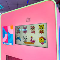 Distributeur automatique de ballons roses Naughty Dog, capacité de 150 à 200 pièces, écran tactile de 21,5 pouces, plusieurs options, y compris code QR, carte de crédit