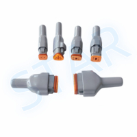 Conectores de enchufe automotriz de 2 vías con bota de goma gris Deutsch DT, con contactos de cobre y carcasa de nailon, con dos tipos de conectores, 1, 2, 1, 2, 2, 1, 2, 2, 2, 2, 2, DT