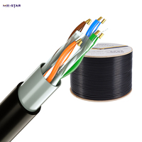 Câble Réseau Ethernet Cat 6 Extérieur 24 AWG UTP Bobine 305 m Bleu Solide (CCA) Guangzhou