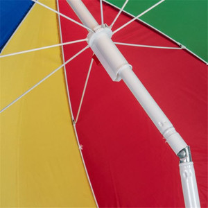 Logotipo personalizado a prueba de viento paraguas de playa plegable al aire libre protección UV marco de acero sombrillas de playa - Product Image 5