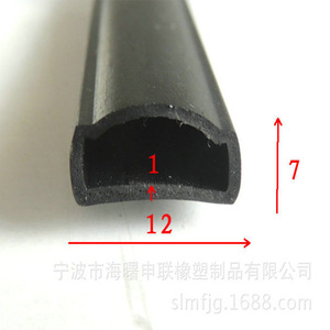 Tira de sellado de caucho EPDM de 12x7x1 mm para puertas automáticas y puertas giratorias - Product Image 1