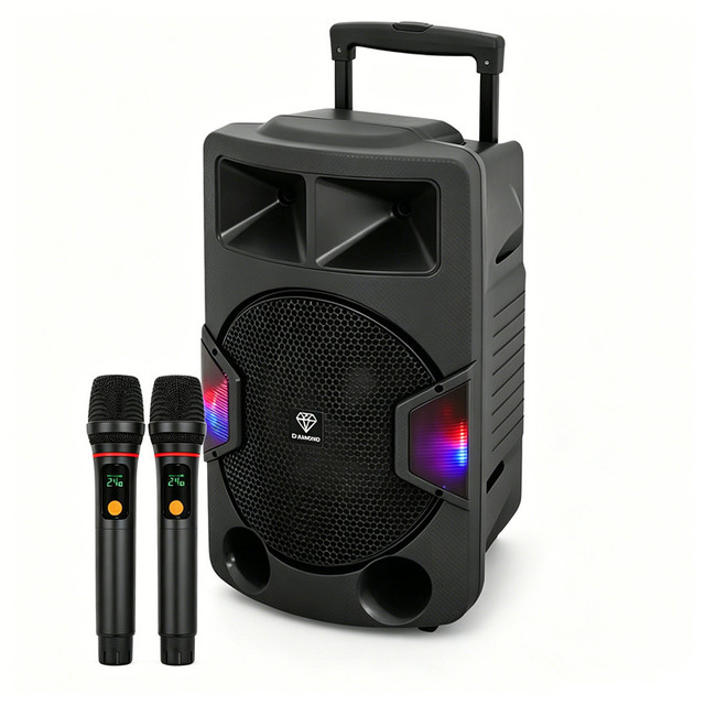 8'' Woofer Wireless Portable Outdoor Dj Party BT Speakers with TWS&FM&USB Factory Price Trolley Party Speaker