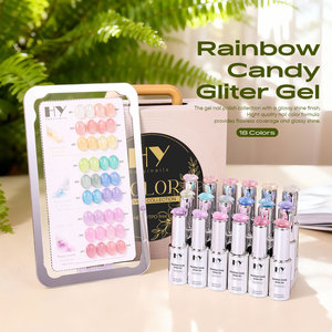 Gel pailleté <span class=keywords><strong>arc</strong></span>-<span class=keywords><strong>en</strong></span>-<span class=keywords><strong>ciel</strong></span> 10 ml pour OEM, 18 couleurs, à retirer par trempage, UV LED, scintillant, DIY, végétalien, non toxique, pour <span class=keywords><strong>ongles</strong></span>, marque privée - Product Image 5