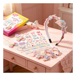 Kit de fabrication de coiffures pour enfants, ailes d'arc-en-ciel licorne à paillettes, fournitures artistiques, cadeau d'anniversaire, jouet - Product Image 5