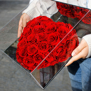 Boîte en acrylique en forme de cœur en gros, roses éternelles immortelles conservées pour la fête des mères, la <span class=keywords><strong>Saint</strong></span>-<span class=keywords><strong>Valentin</strong></span>, la <span class=keywords><strong>Saint</strong></span>-<span class=keywords><strong>Valentin</strong></span> - Product Image 2