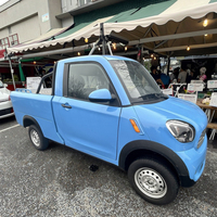 Mini camionnette électrique à deux places, une seule rangée de sièges, avec benne de chargement et clôture, transmission 4x4, véhicule utilitaire à énergie nouvelle, autonomie de 180 à 250 km