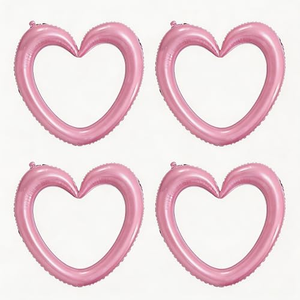 Ballon en aluminium cœur creux 4D pour la Saint-Valentin, décoration pour anniversaire de mariage, fournitures de fête - Product Image 1