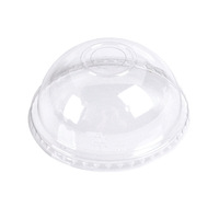 Vasos Desechables Transparentes de Plástico PET de Pared Simple con Tapa Plana de 90/98 mm para Bebidas Frías, Café y Té con Leche, Venta al Por Mayor