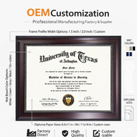 Cadre de diplôme/certificat universitaire personnalisé en métal décoratif écologique PS 8,5x11 pouces